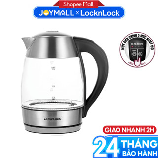 Ấm đun siêu tốc LocknLock thủy tinh EJK341 1.8L ,Hàng chính hãng có điều chỉnh nhiệt độ sôi -JoyMall