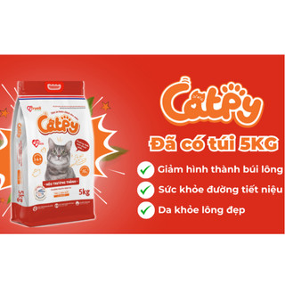 Hạt Cho Mèo CATPY CAO CẤP 5KG- Hạn Chế Búi Lông Hỗ Trợ Đường Tiết Niệu-Hạt Có Dầu Cá Cho Mèo KÉN ĂN
