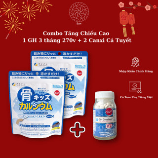 Combo Tăng Chiều Cao 1 GH Creation Ex+ 3 Tháng 270v + 2 Canxi Cá Tuyết Nhật Bản