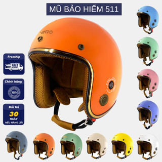 Nón bảo hiểm 3/4 đầu VARO viền đồng - loại cao cấp