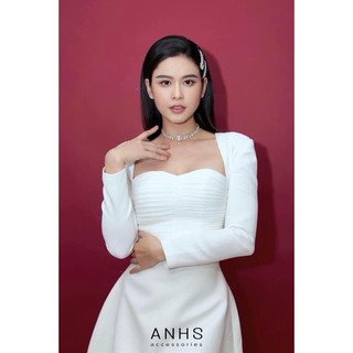 Set vòng cổ đá & kẹp tóc đá BONEE | ANHS Accessories