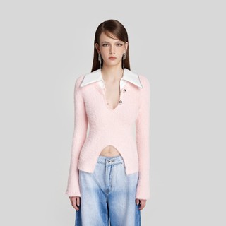 DEAR JOSÉ - Áo cardigan Aurora vải lông thỏ hồng