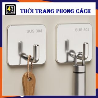 Móc Dán Tường Inox 304 Cao Cấp Chịu Lực Tốt - Móc INOX Dán Tường Treo Quần Áo, Khăn, Dụng Cụ Bếp, Đồ Nhà Tắm Tiện Lợi