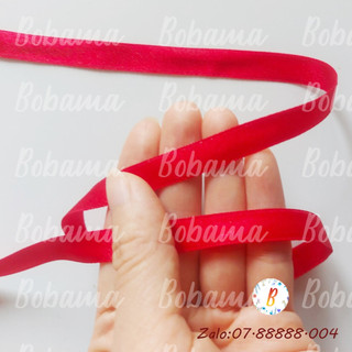 Ruy băng satin 2 mặt màu đỏ kích thước 1cm cuộn 91 mét