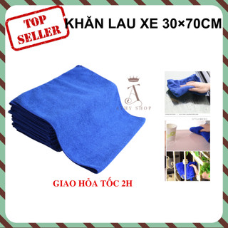 Khăn lau xe chuyên dụng sợi microfiber 30x70 cm khăn mềm siêu thấm hút lau xe hơi ô tô chuyên nghiệp