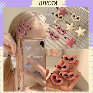Kẹp tóc ngôi sao y2k kẹp tóc mái mỏ vịt trái tim cặp tóc Hàn Quốc màu hồng nhiều màu cute mini cho bé KT05