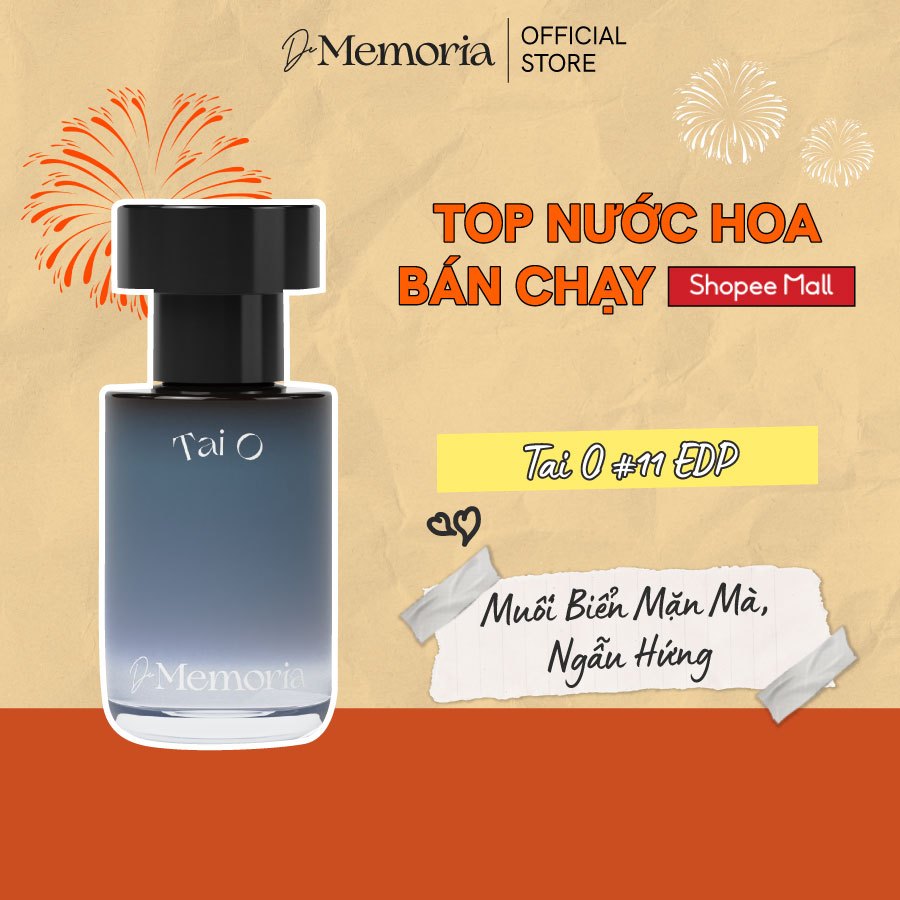 Nước Hoa Unisex Thơm Lâu De Memoria Hương Muối Biển Năng Động Phóng Khoáng (30ml) - TaiO 11 BST Ký Ức Bất Tận