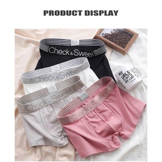 [free ship 50k + che tên đơn hàng] quần lót nam, quần lót boxer thun cotton cao cấp nhiều màu in chữ chek