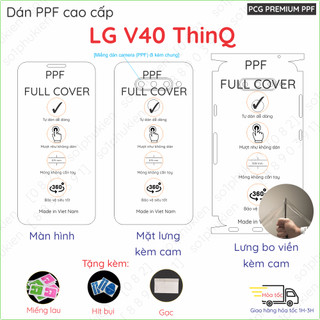 Dán PPF LG V40 ThinQ bóng, nhám cho màn hình, mặt lưng, full body lưng chuẩn xịn