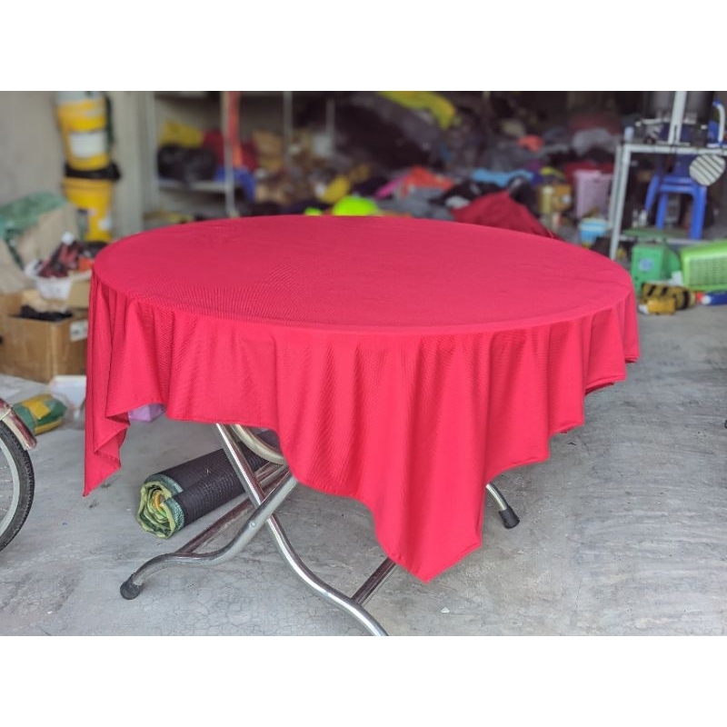 Khăn trải mặt bàn tròn, khăn trải bàn inox không may bèo