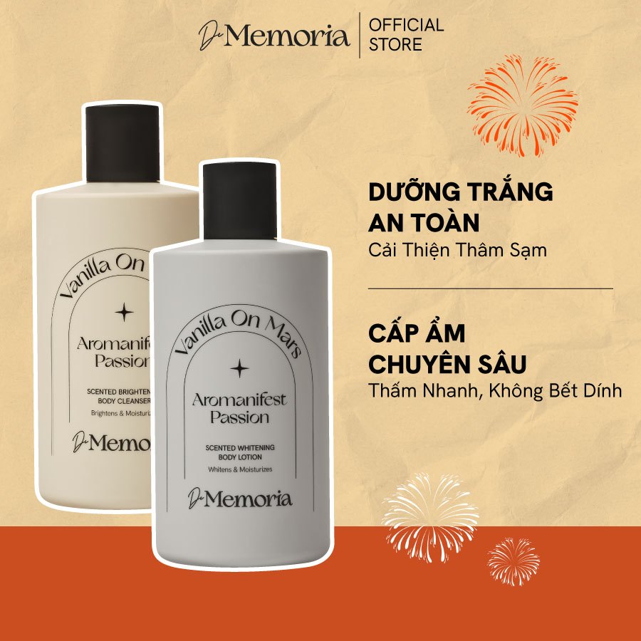 Sữa Tắm Và Dưỡng Thể Trắng Da Hương Nước Hoa Thư Giãn De Memoria 300ml/chai