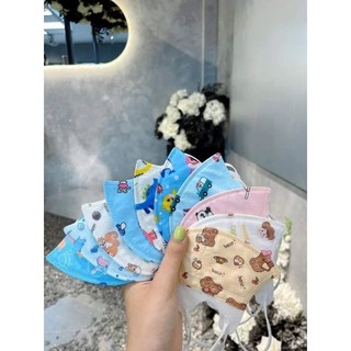 (túi 10 cái size 0-2 tuổi) khẩu trang 5d kid lụa cao cấp