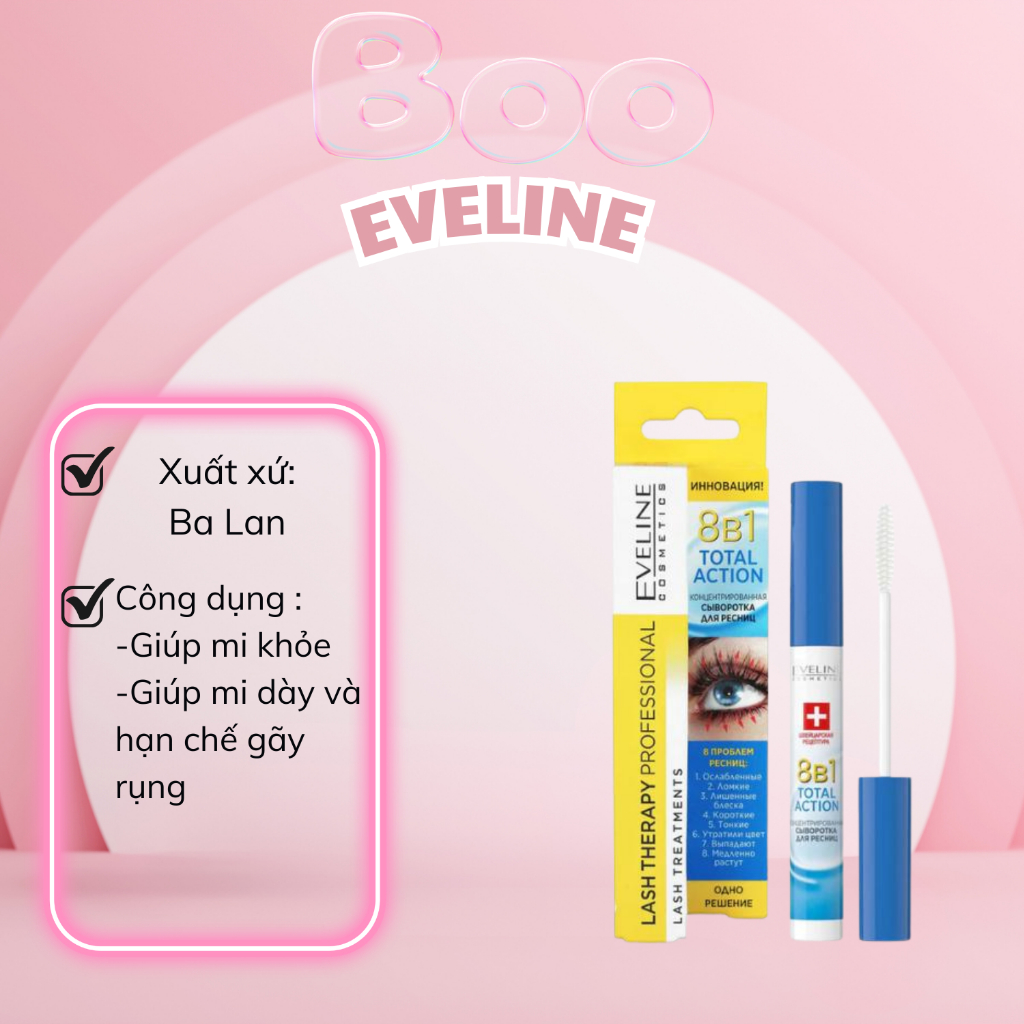 Dưỡng Mi Eveline 8 In 1 Total