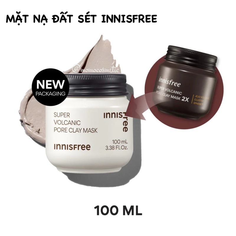 Mặt nạ đất sét Super Volcanic Innisfree (mẫu mới nhất)