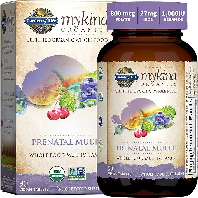 Viên Vitamin Hữu Cơ Tổng Hợp Dành Cho Mẹ Bầu & Cho Con Bú Garden of Life Prenatal Multi Vitamin 90v