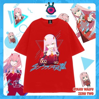 Áo phông Otaku Waifu: Zero Two 100% cotton cho Nam / Nữ by The Runaway