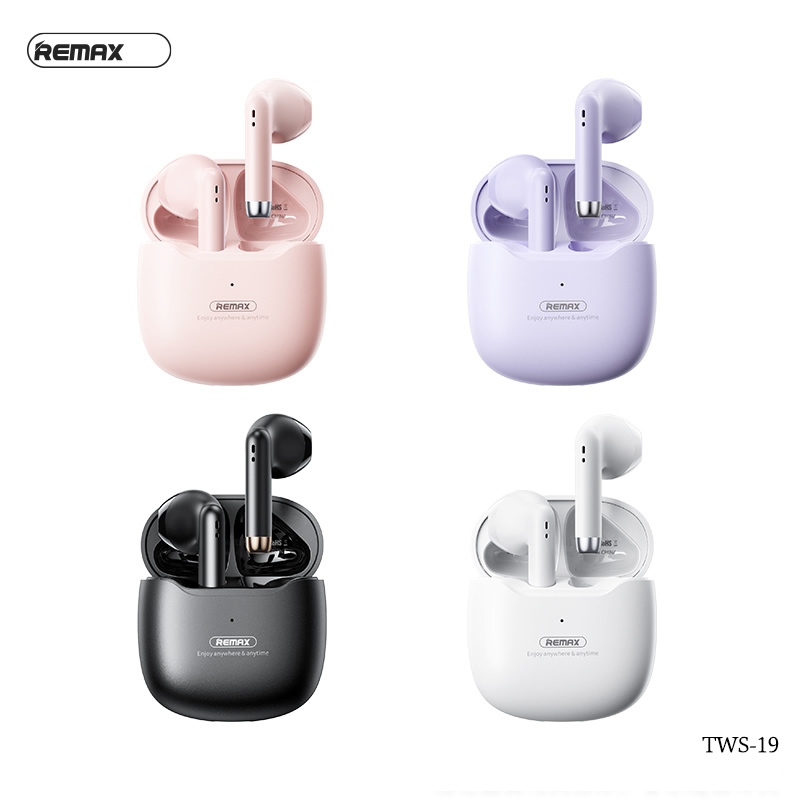 Tai nghe Bluetooth Remax TWS-19 không dây Marshmallow Ver 5.3
