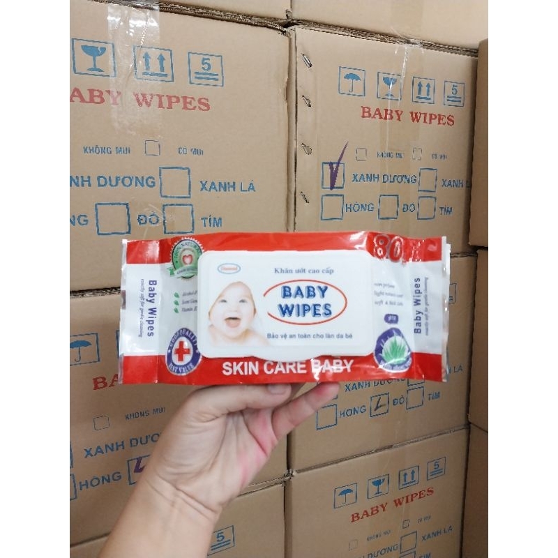 Hỏa Tốc  COMBO 30 GÓI  KHĂN ƯỚT CAO CẤP BABY 80GR