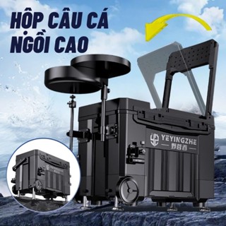  thùng câu đài nội địa 32L siêu bền có bánh xe kèm phụ kiện câu cá Z01 