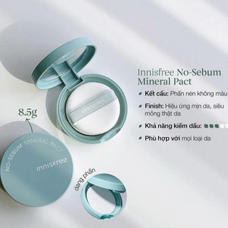 Phấn phủ Innisfree No Sebum Mineral Pact (dạng nén)