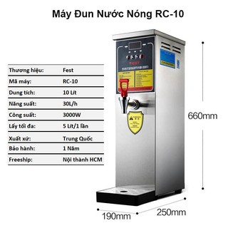 Cây Đun Nước Nóng, Máy Đun Nước Nóng Tự Động Fest RC-10