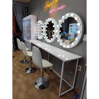 Gương Tròn Led Bàn Trang Điểm Chuyên Nghiệp, Gương Makeup 16 bóng Led loại sáng