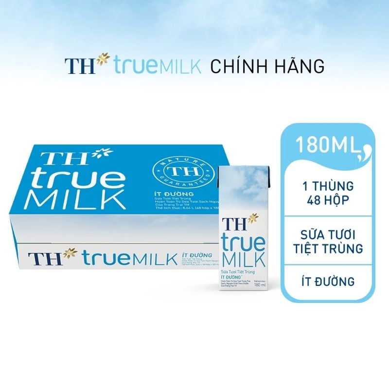 sữa th mil ít đường 180ml