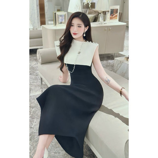 Váy li sườn chéo mix choàng 2 lớp