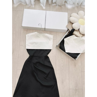 Váy li sườn chéo mix choàng 2 lớp