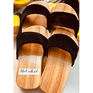 SIZE LỚN- Guốc mộc cho bé trai và bé gái, guốc mộc mặc áo bà ba, guốc quai ngang vải Nhung êm chân.