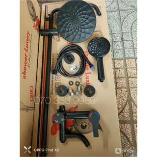 Sen cây tắm đứng nóng lạnh Inox 304 phủ nano đen