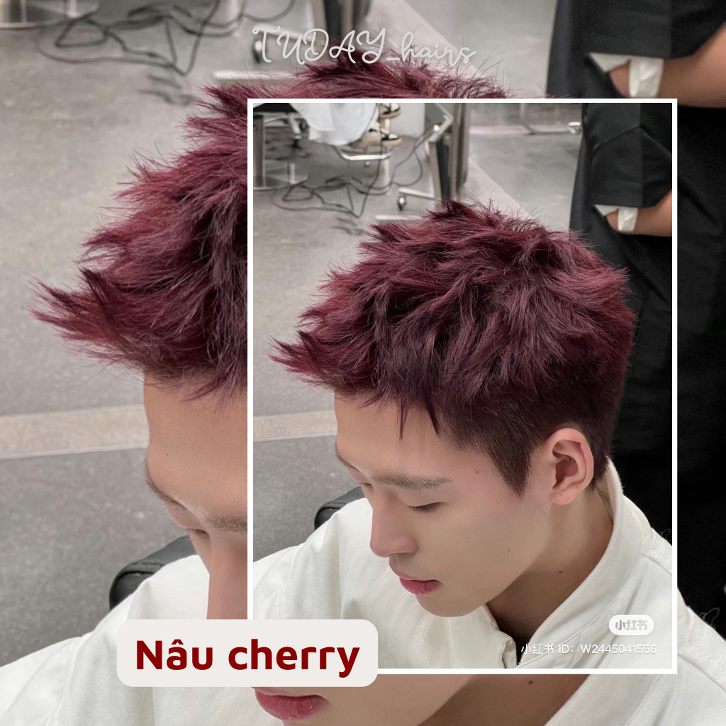 Thuốc Nhuộm Tóc Màu NÂU CHERRY Nam Không Tẩy | Tudayhair, Tudayhairs