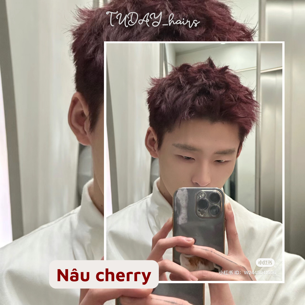 Thuốc Nhuộm Tóc Màu NÂU CHERRY Nam Không Tẩy | Tudayhair, Tudayhairs