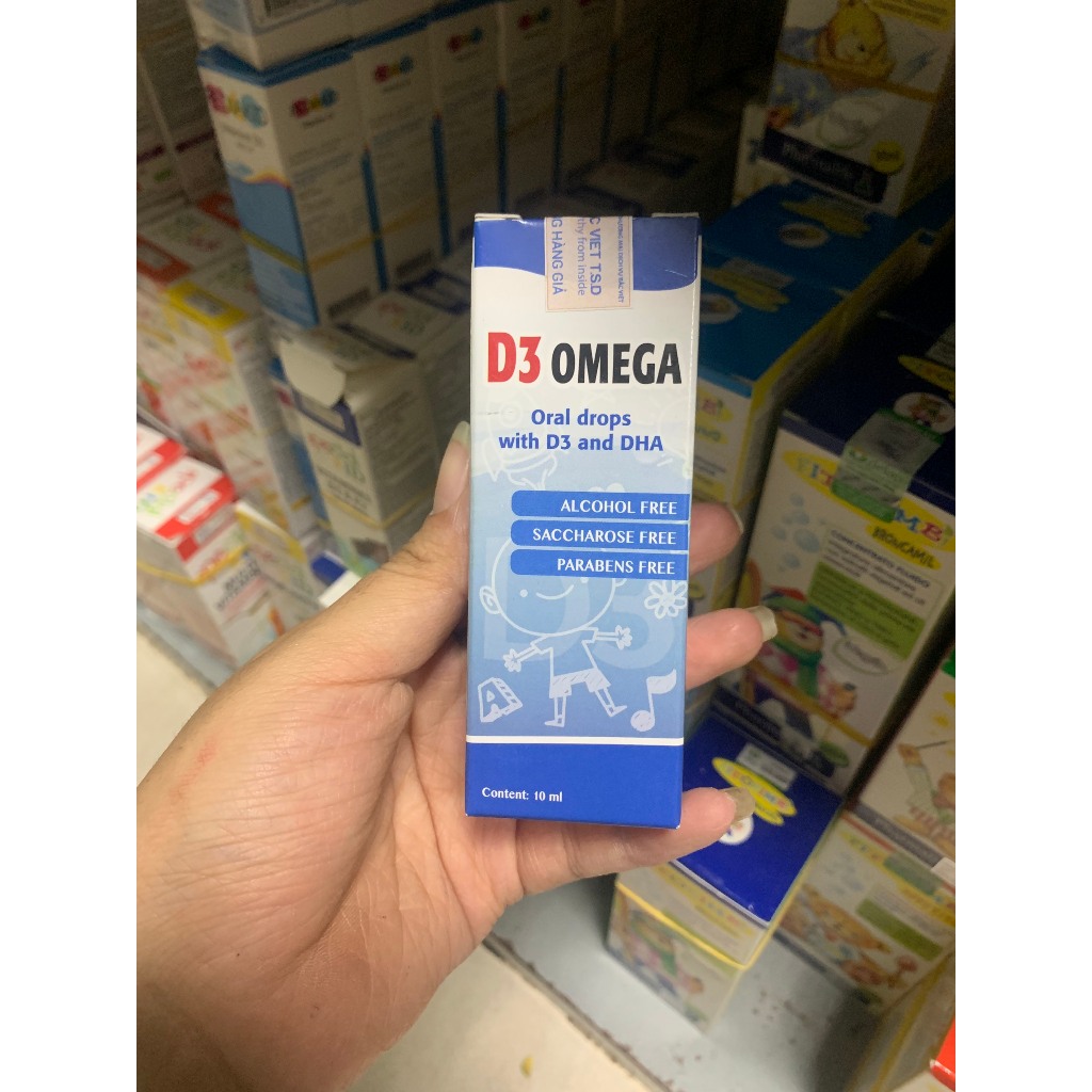 Siro D3 Omega [ CHÍNH HÃNG ] - Hỗ trợ phát triển trí tuệ, chiều cao cho trẻ 10ml