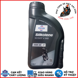 Nhớt xe ga Fuchs Silkolene Scoot 10W40 800ml mẫu mới - Nhập khẩu Indonesia