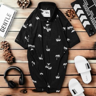 Áo thun nam ngắn tay polo thun cotton cây dừa