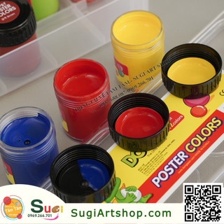 Màu Poster Dooly 12 màu (hủ 10ml) Màu nước Dooly