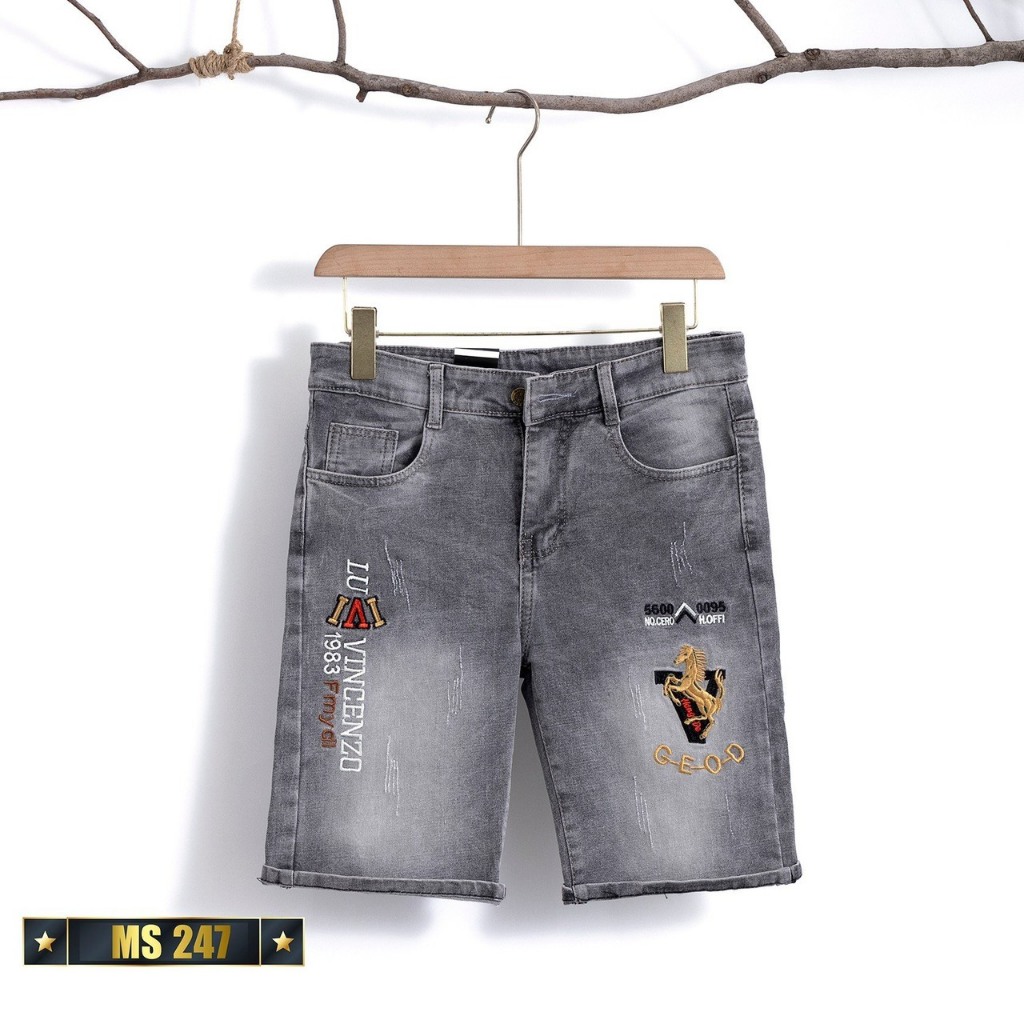 Quần short jean nam chất bò co giãn- quần lửng nam thời trang PN ms245