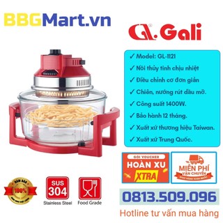 Lò nướng thủy tinh Gali GL-1121 chiên nướng rút dầu mỡ