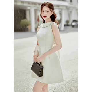 Đầm thiết kế vải vấn đá mịn full 2 lớp  xẻ sau đủ size mẫu mới hotrend năm nay