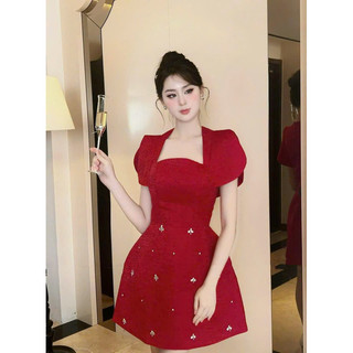 Đầm thiết kế vải vân đá mịn full 2 lớp đủ size mẫu mới hotrend năm nay