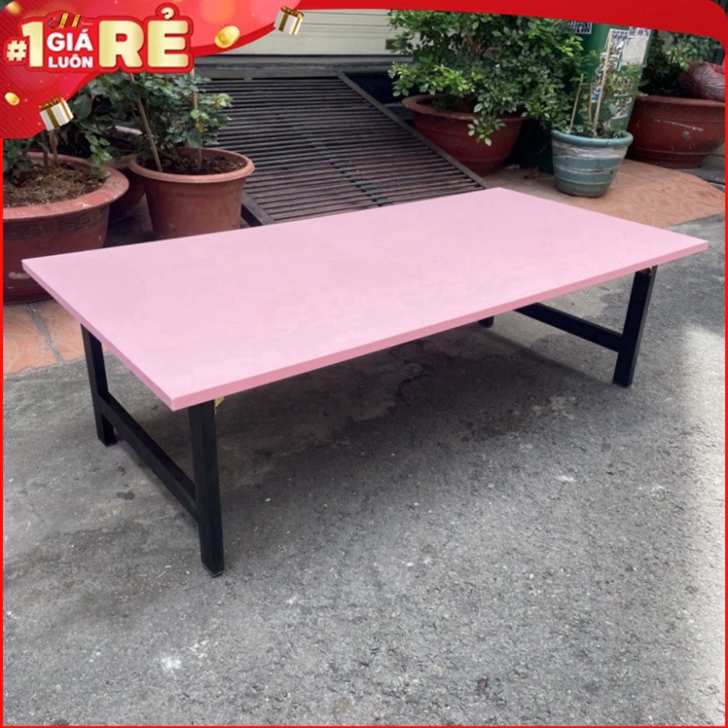 Bàn làm việc chân xếp ,gấp gọn, Ngồi bệt khung sắt dày liên kết chắc chắn, mặt bàn mdf phủ melamin chống xước hàng sịn | BigBuy360 - bigbuy360.vn