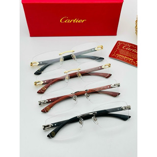 Siêu đẹp gọng kính khoan nam nữ kính Catier càng gỗ