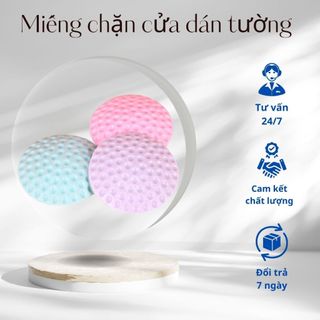 Dụng cụ chắn cửa va đập hình tròn, miếng chắn cửa, miếng chặn cửa dán tường 3m silicone chống va đập chống ồn tiện lợi.