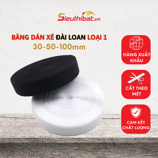 Băng Dán Xé Velcro Loại 1 hàng Chuẩn Xuất khẩu Siêu dính Bán theo 1 Mét (Gồm 1m Gai + 1m Bông)