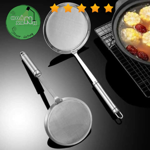 Muôi Lọc Dầu, Tách Mỡ Inox 304 Không Rỉ - Muôi Lọc Váng Mỡ Thừa Inox Cao Cấp