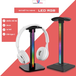 Giá treo tai nghe giá đỡ tai nghe led RGB nháy theo nhạc nhiều chế độ tùy chỉnh