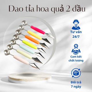 Dụng cụ tỉa hoa quả hai đầu bằng thép không rỉ