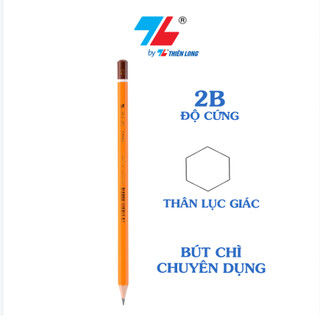 Bút chì gỗ 2b thiên long nét đậm, thân lục giác gp-018