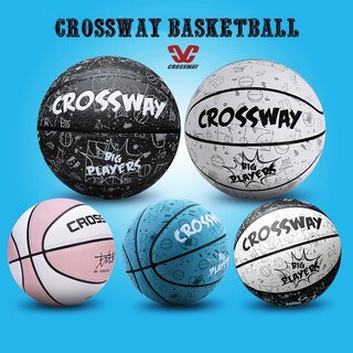 Banh Bóng Rổ Da CROSSWAY Trẻ Em Nam Nữ Quả Bóng Rổ Size Số 5 6 7 Chính Hãng Thích Hợp Sân Bóng Rổ Outdoor & Indoor